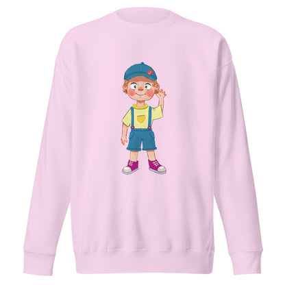 Giray Character Unisex Premium Crewneck Sweatshirt, Roots & Talks - Lavender