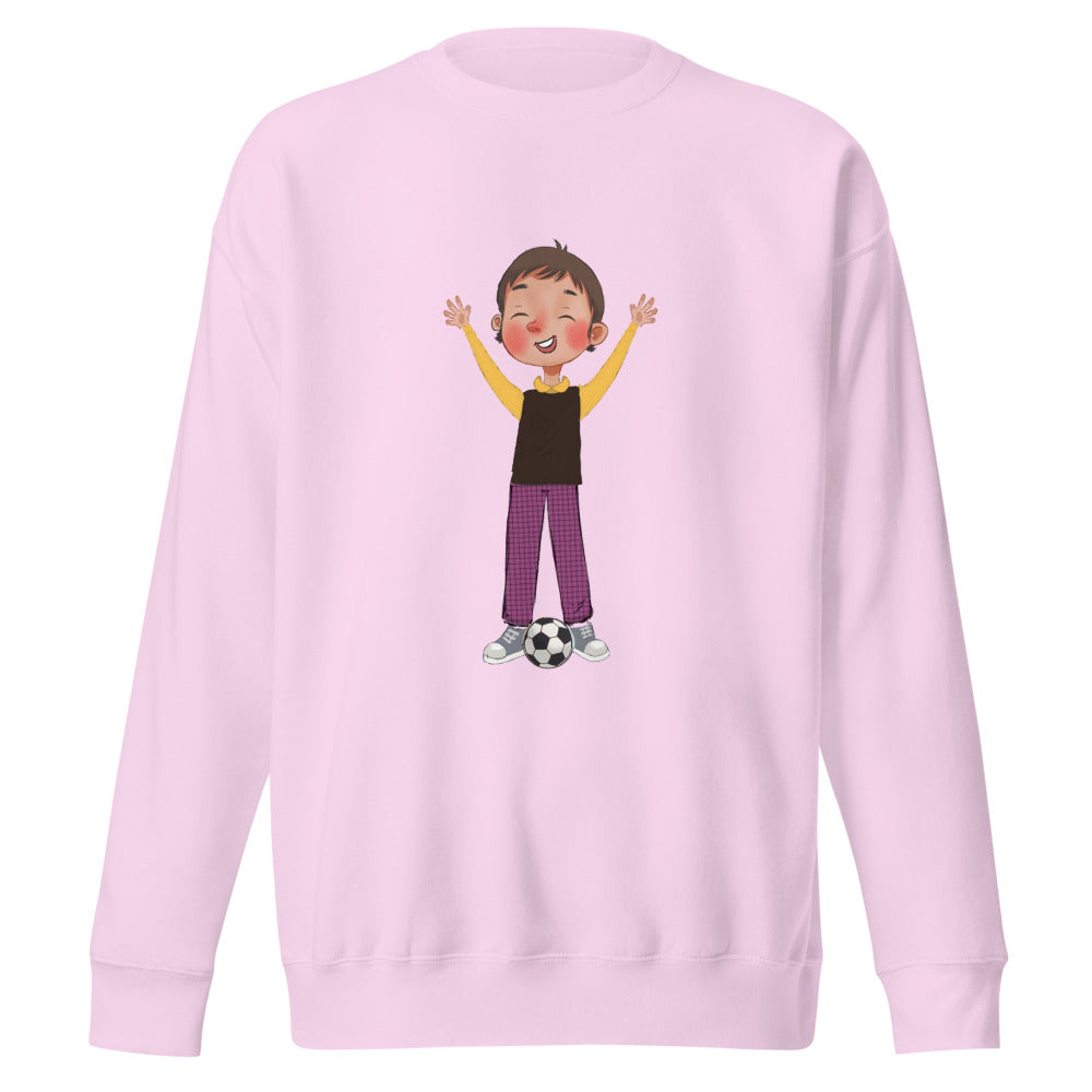 Gazi Character Unisex Premium Crewneck Sweatshirt, Roots & Talks - Lavender
