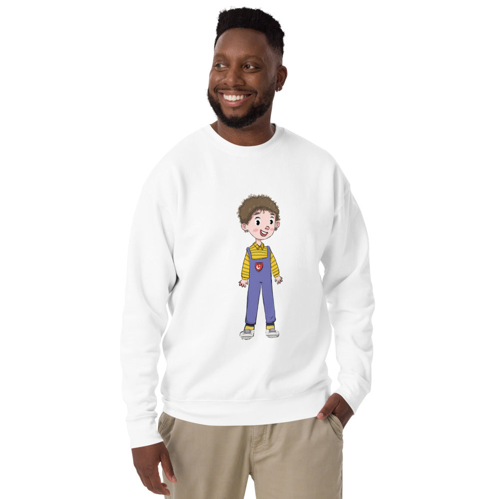 Ahmet Character Unisex Premium Crewneck Sweatshirt, Roots & Talks - lifestyle photo 3