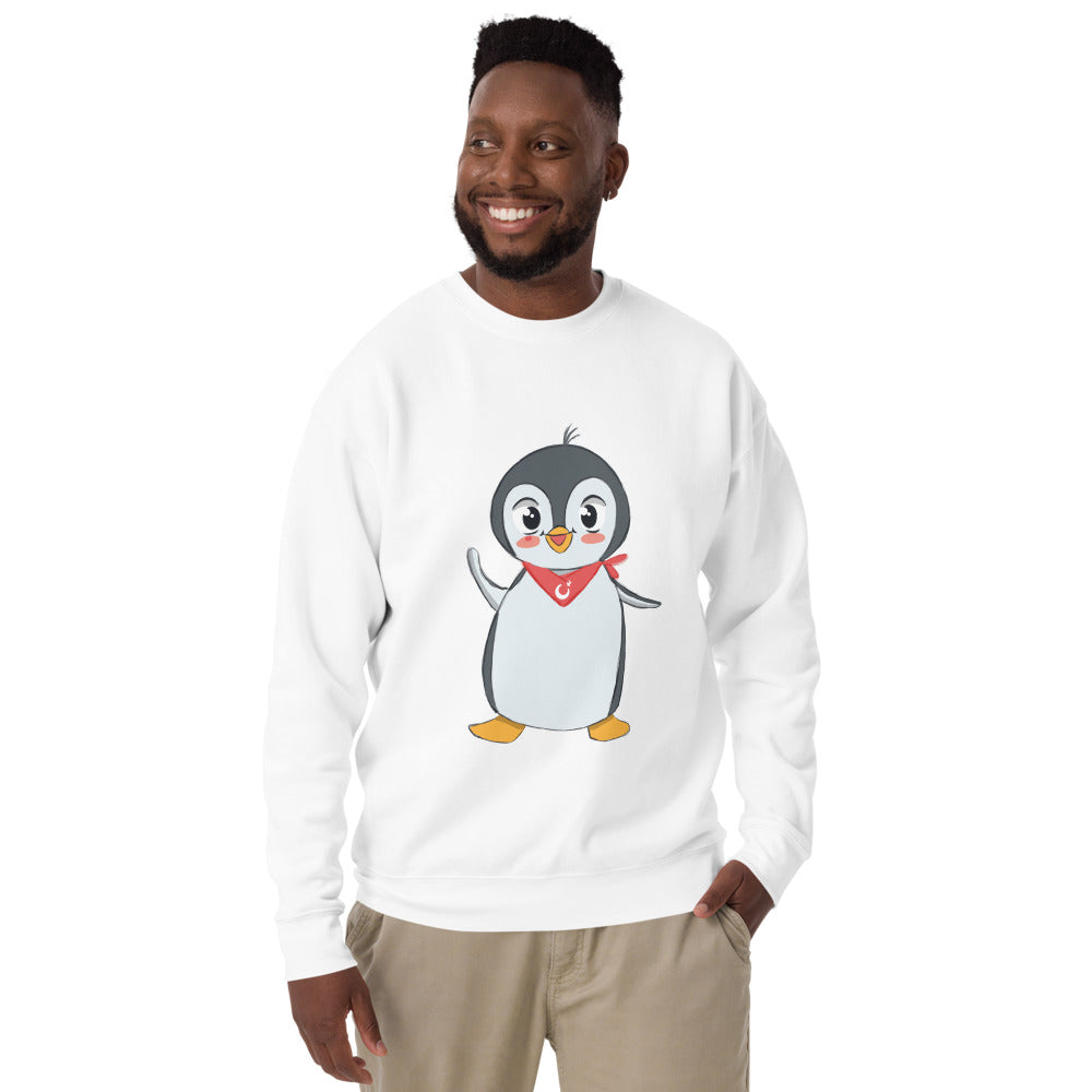 Pingucan Penguin Unisex Premium Crewneck Sweatshirt, Roots & Talks - lifestyle photo 3