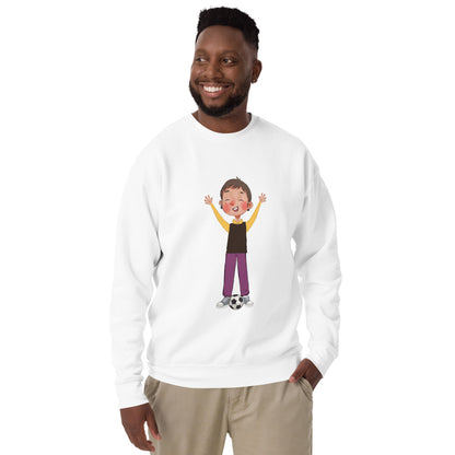 Gazi Character Unisex Premium Crewneck Sweatshirt, Roots & Talks - lifestyle photo 3