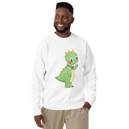 Dino Dinosaur Unisex Premium Crewneck Sweatshirt, Roots & Talks - lifestyle photo 3