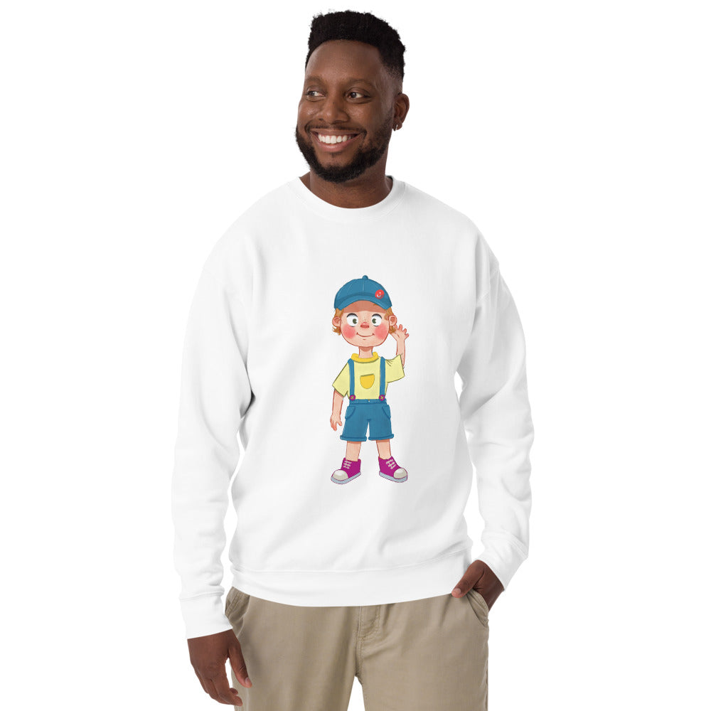 Giray Character Unisex Premium Crewneck Sweatshirt, Roots & Talks - lifestyle photo 3