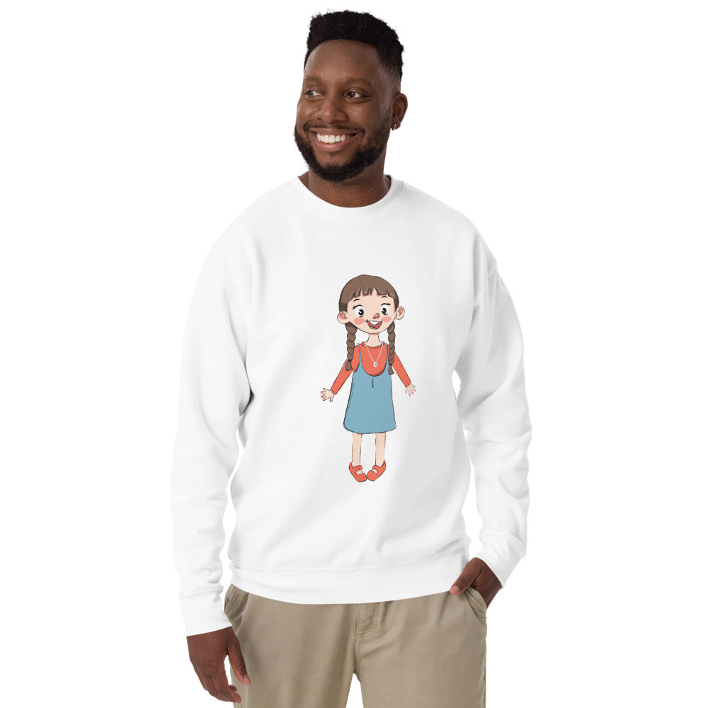 Eylül Character Unisex Premium Crewneck Sweatshirt, Roots & Talks - lifestyle photo 3