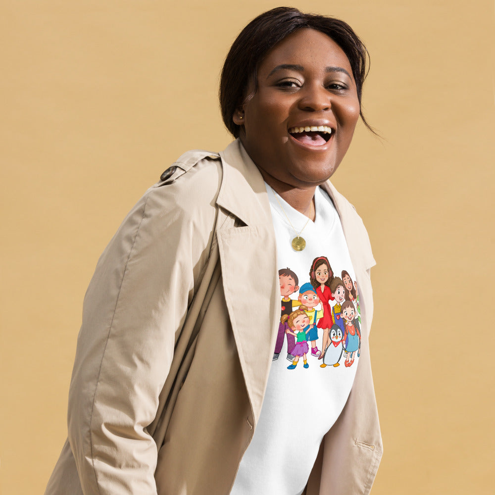 All the Characters Together Unisex Premium Crewneck Sweatshirt, Roots & Talks - lifestyle photo 1