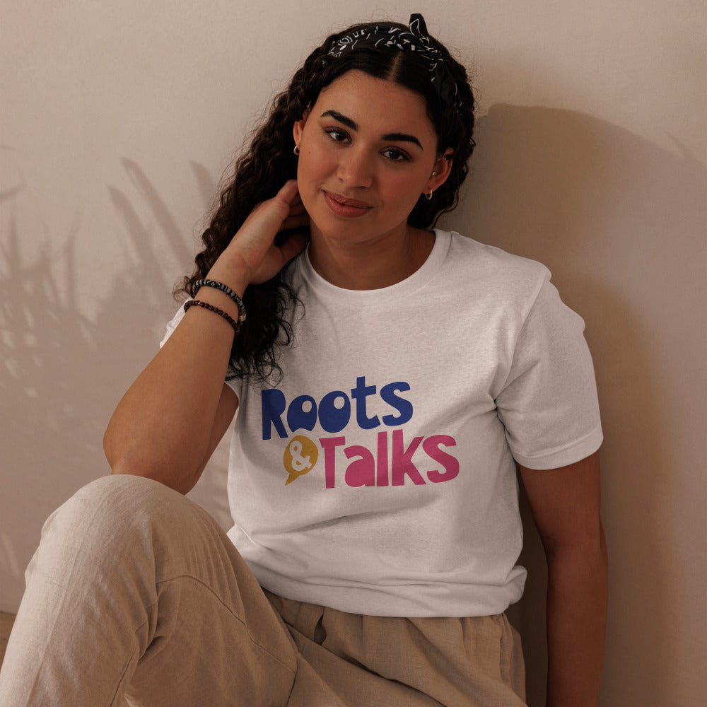 Roots & Talks Logo Unisex Eco T-Shirt - lifestyle photo 2