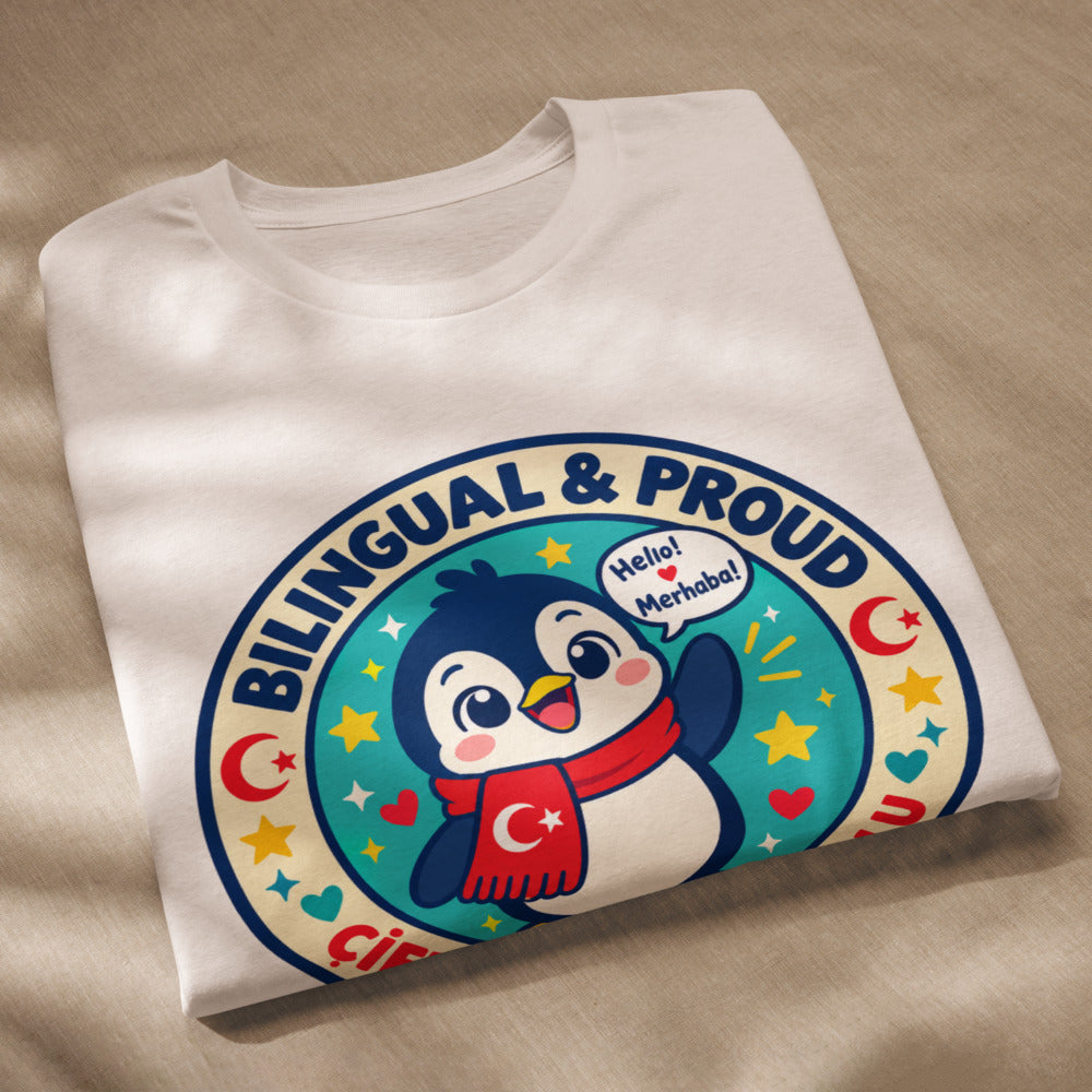 Bilingual & Proud Unisex Eco T-Shirt, Roots & Talks - lifestyle photo 1
