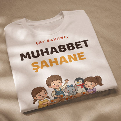 Çay Bahane, Muhabbet Şahane Unisex Eco T-Shirt, Roots & Talks - lifestyle photo 1