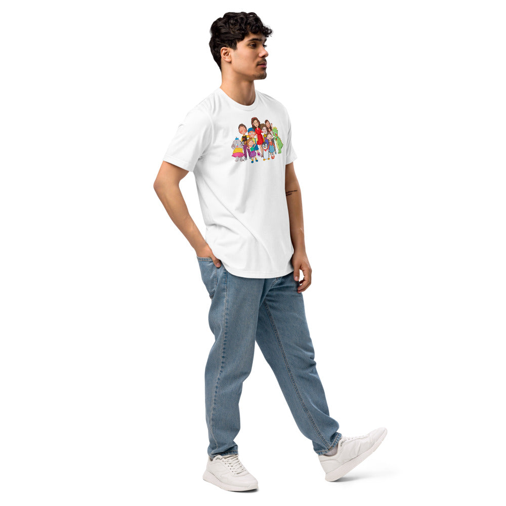All the Characters Together Unisex Eco T-Shirt, Roots & Talks - lifestyle photo 3