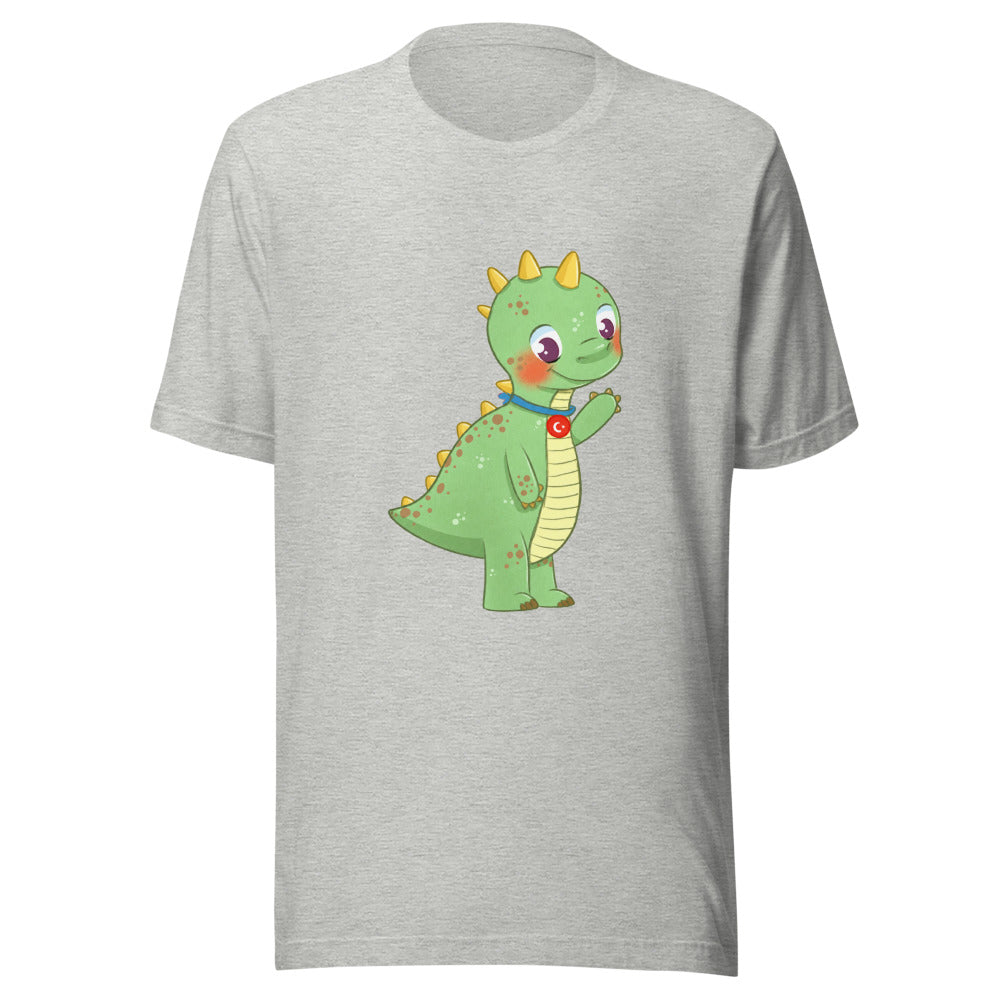 Dino Dinosaur Unisex T-Shirt, Roots & Talks - Athletic Heather