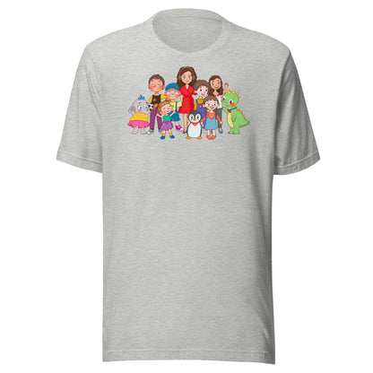 All the Characters Together Unisex T-Shirt, Roots & Talks - Athletic Heather