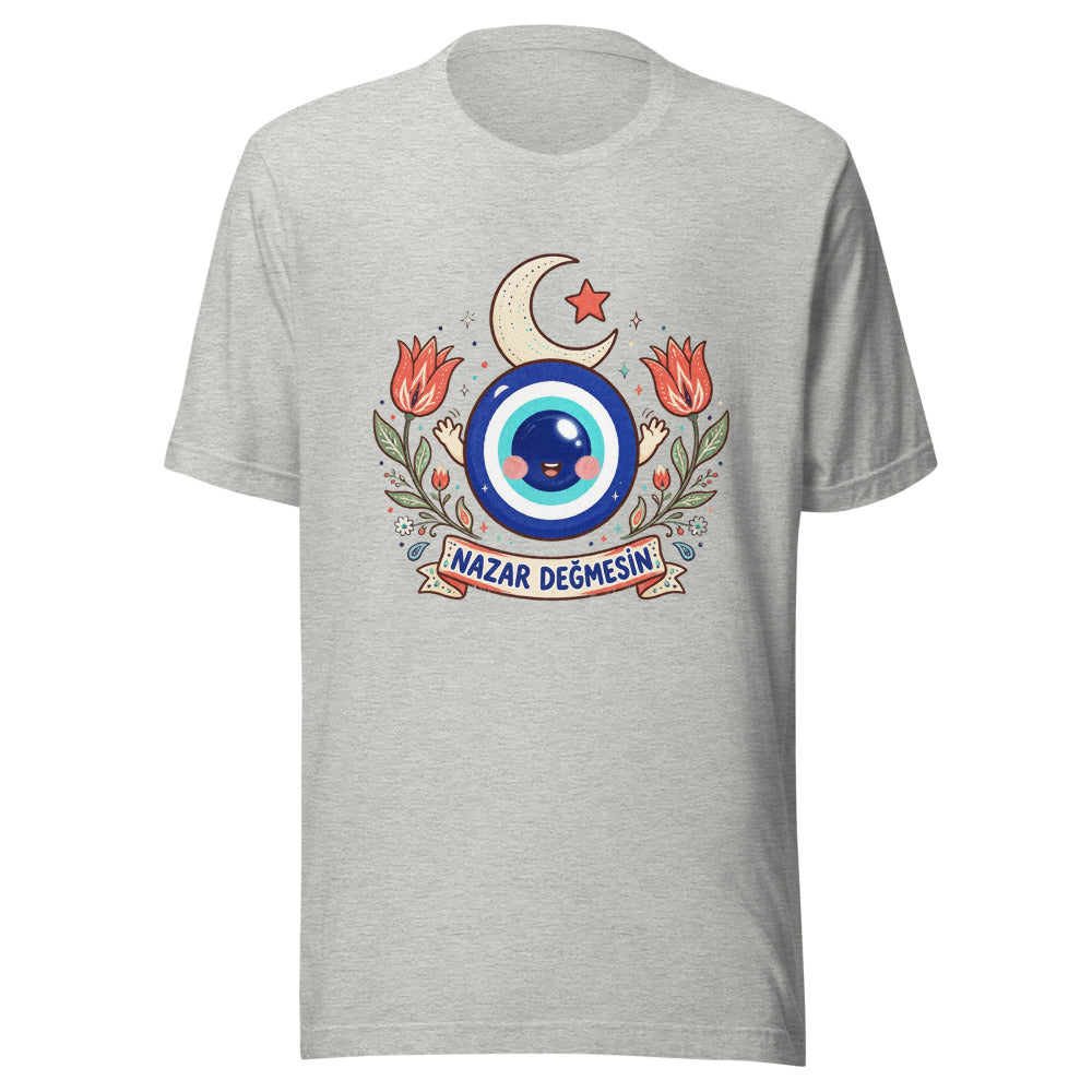 Nazar Değmesin Unisex T-Shirt, Roots & Talks - Athletic Heather