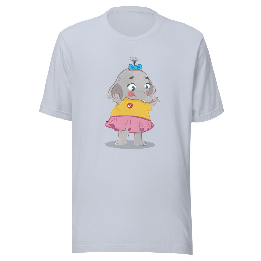Filiz Elephant Unisex T-Shirt, Roots & Talks - Light Blue