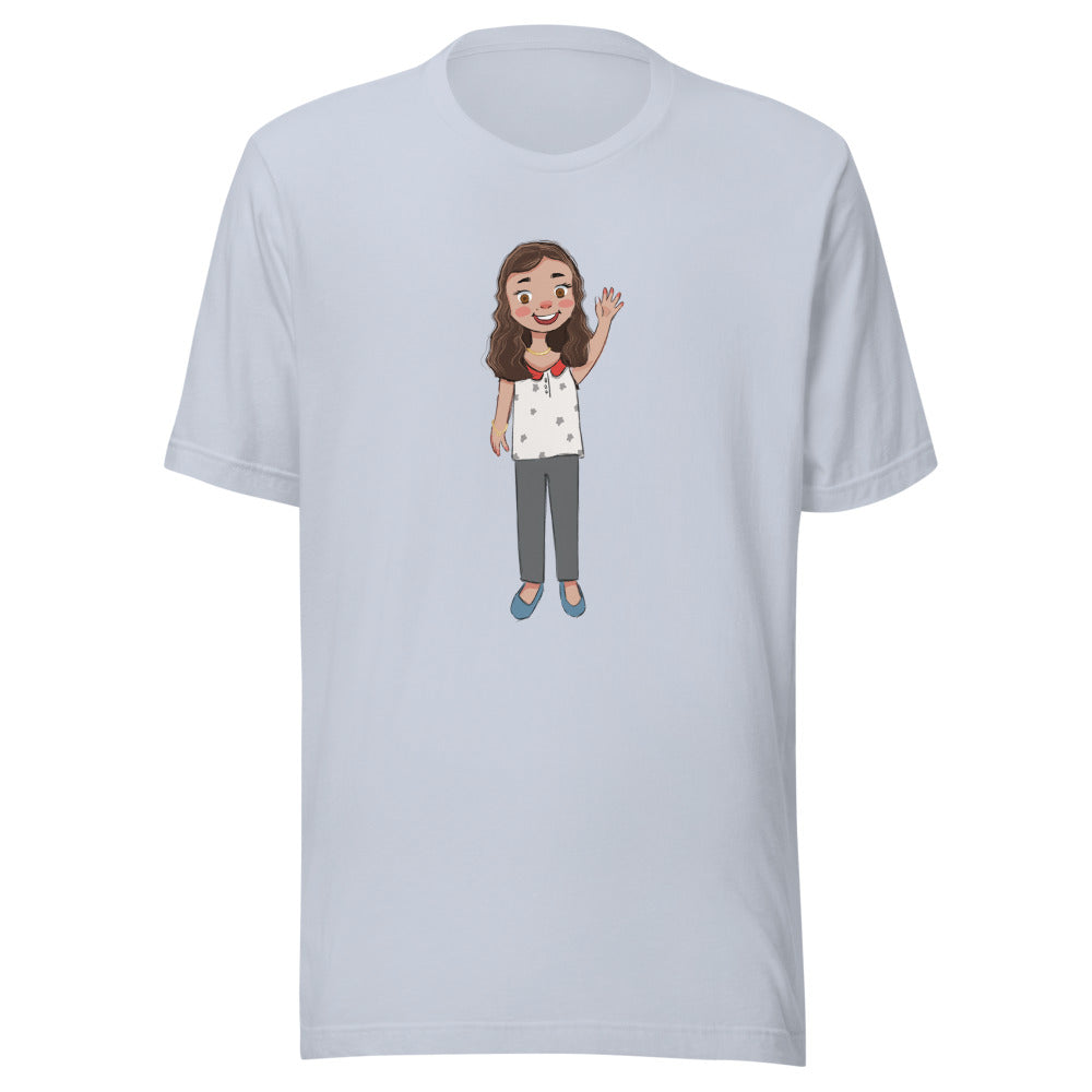 Defne Character Unisex T-Shirt, Roots & Talks - Light Blue