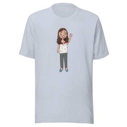 Defne Character Unisex T-Shirt, Roots & Talks - Light Blue