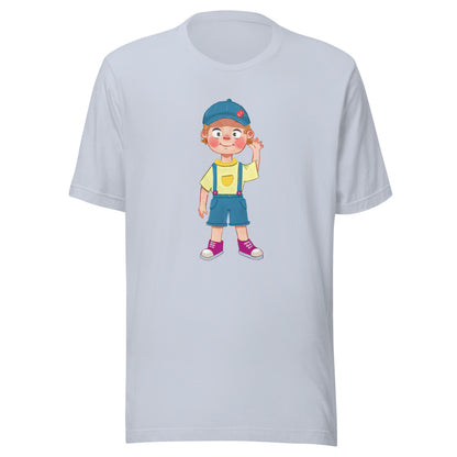 Giray Character Unisex T-Shirt, Roots & Talks - Light Blue