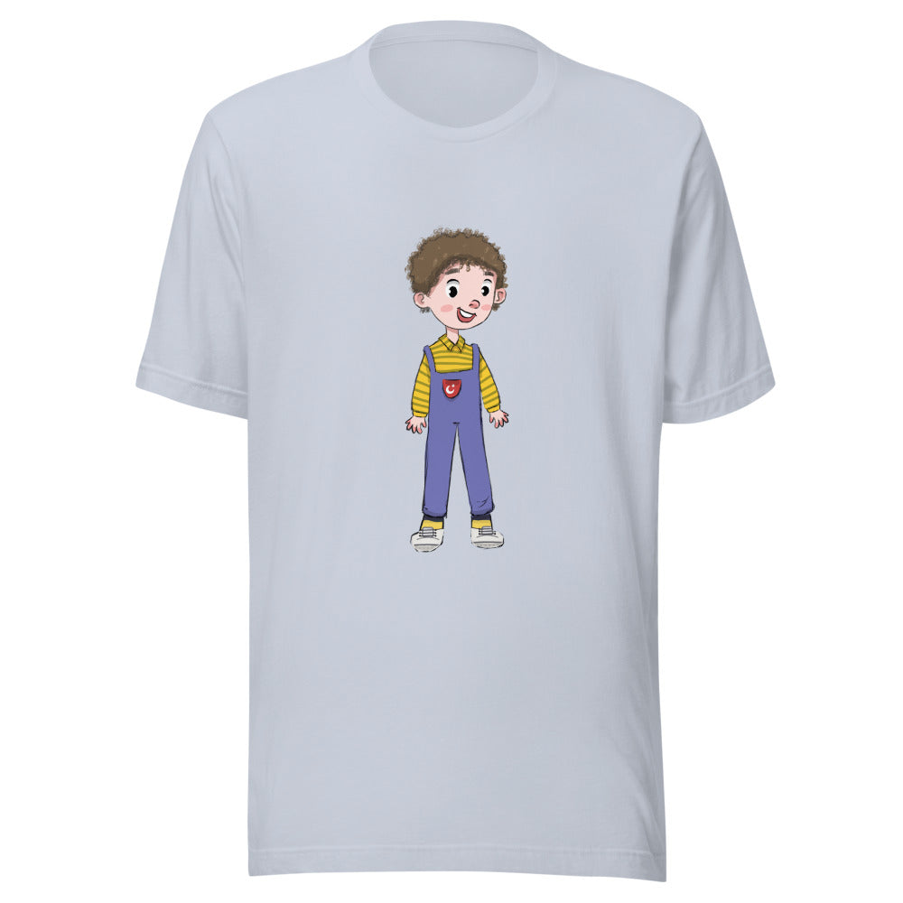 Ahmet Character Unisex T-Shirt, Roots & Talks - Light Blue