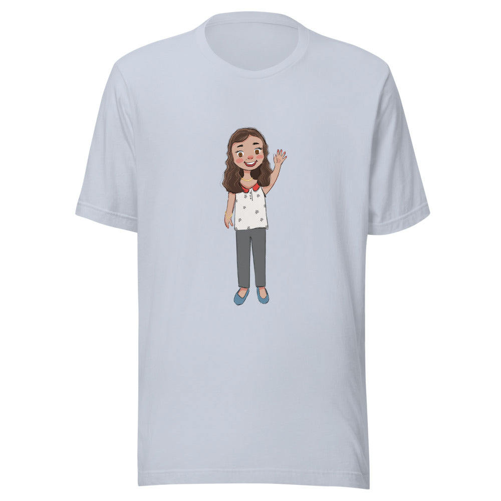 Defne Character Unisex T-Shirt, Roots & Talks - Light Blue