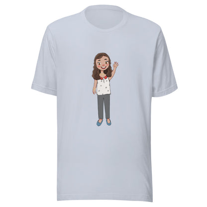 Defne Character Unisex T-Shirt, Roots & Talks - Light Blue