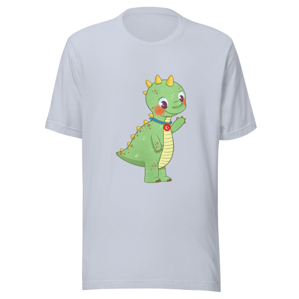 Dino Dinosaur Unisex T-Shirt, Roots & Talks - Light Blue