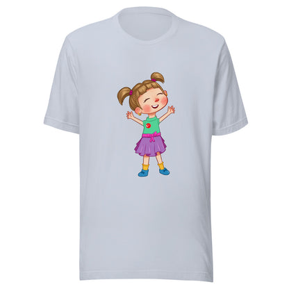 Ela Character Unisex T-Shirt, Roots & Talks - Light Blue