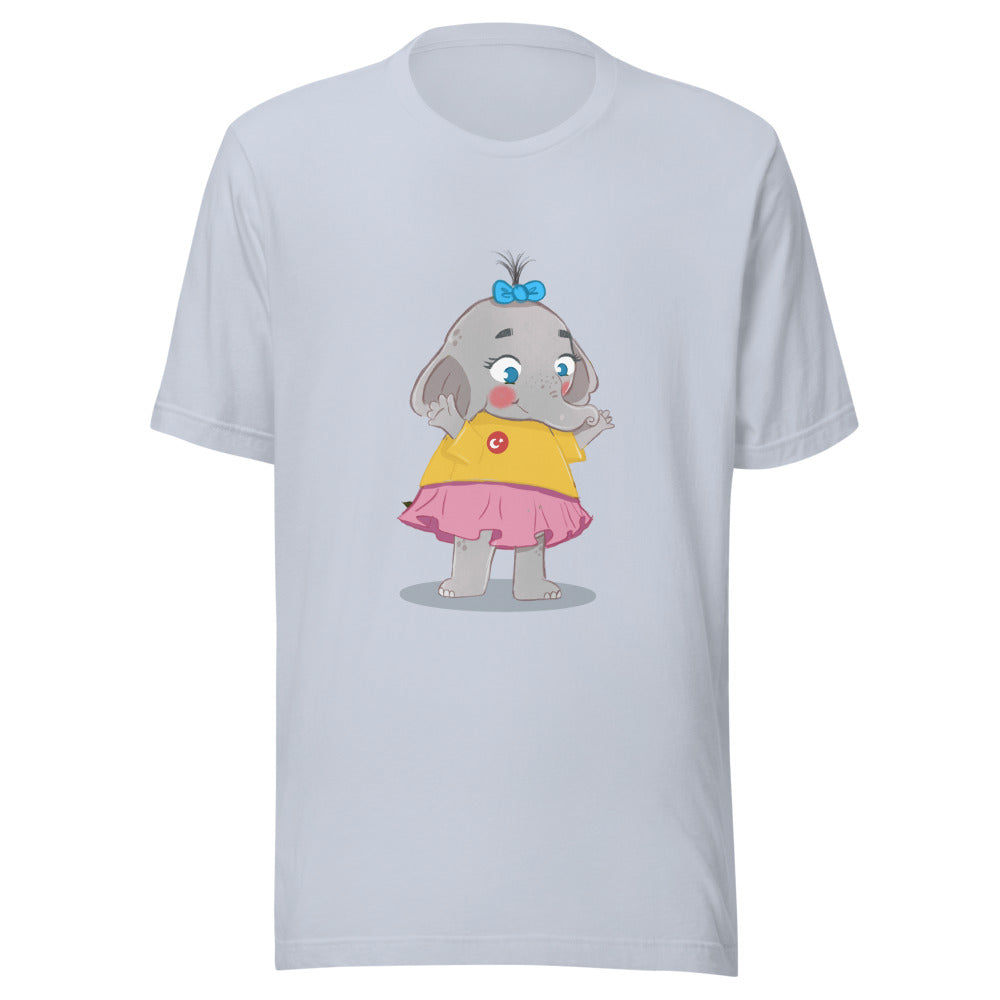 Filiz Elephant Unisex T-Shirt, Roots & Talks - Light Blue