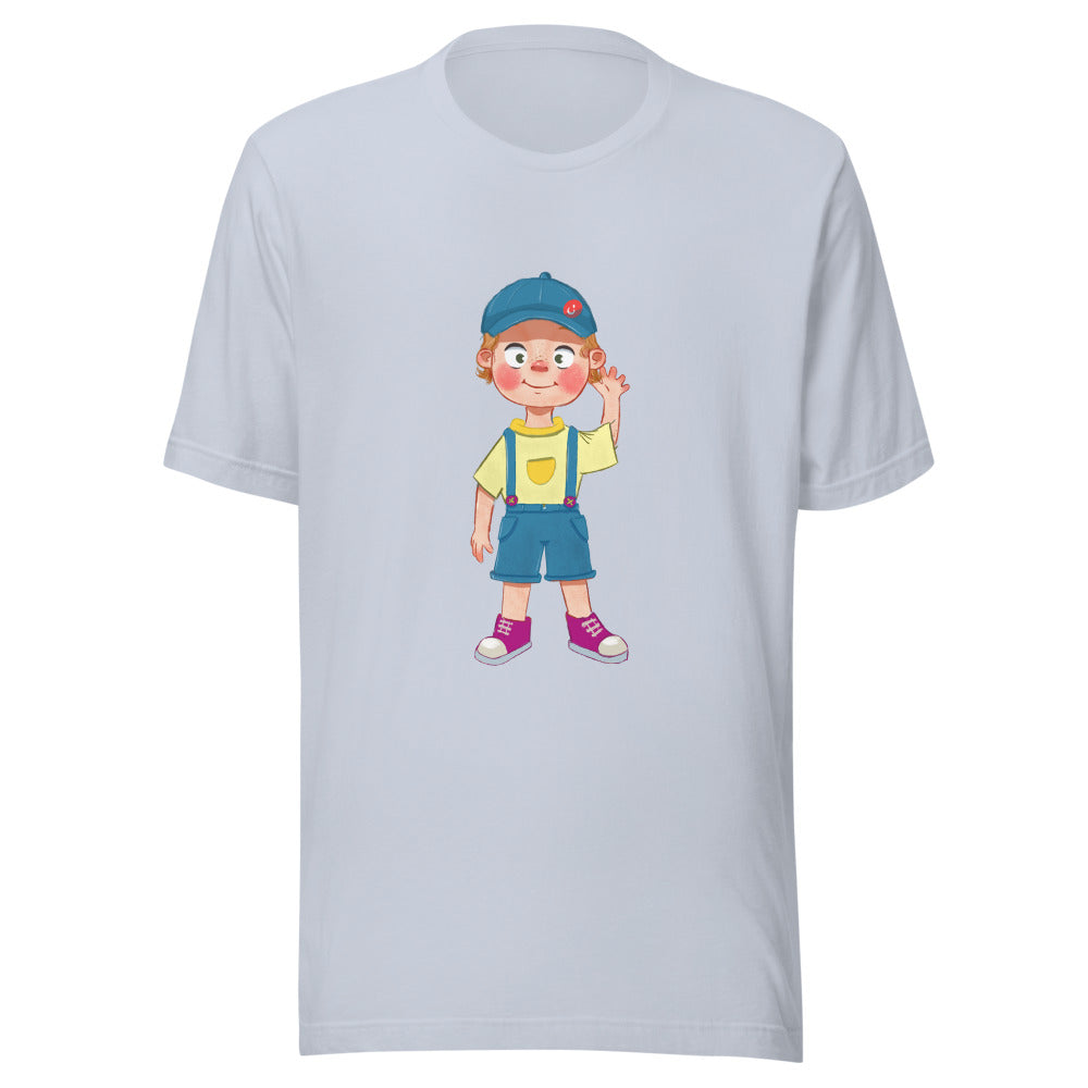 Giray Character Unisex T-Shirt, Roots & Talks - Light Blue