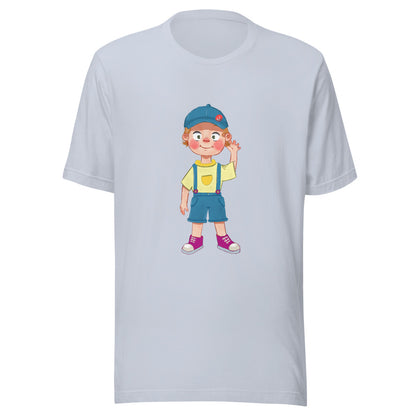 Giray Character Unisex T-Shirt, Roots & Talks - Light Blue