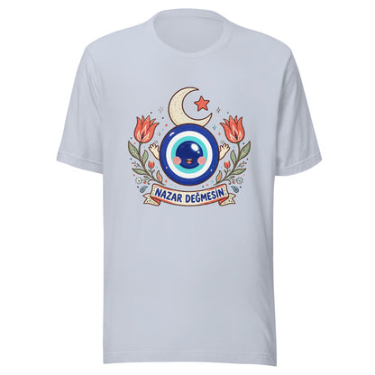 Nazar Değmesin Unisex T-Shirt, Roots & Talks - Light Blue