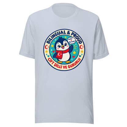 Bilingual & Proud Unisex T-Shirt, Roots & Talks - Light Blue
