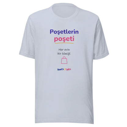 Poşetlerin Poşeti Unisex T-Shirt, Roots & Talks - Light Blue