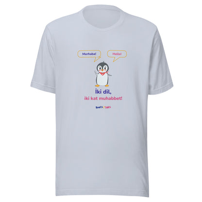 İki Dil, İki Kat Muhabbet Unisex T-Shirt, Roots & Talks - Light Blue