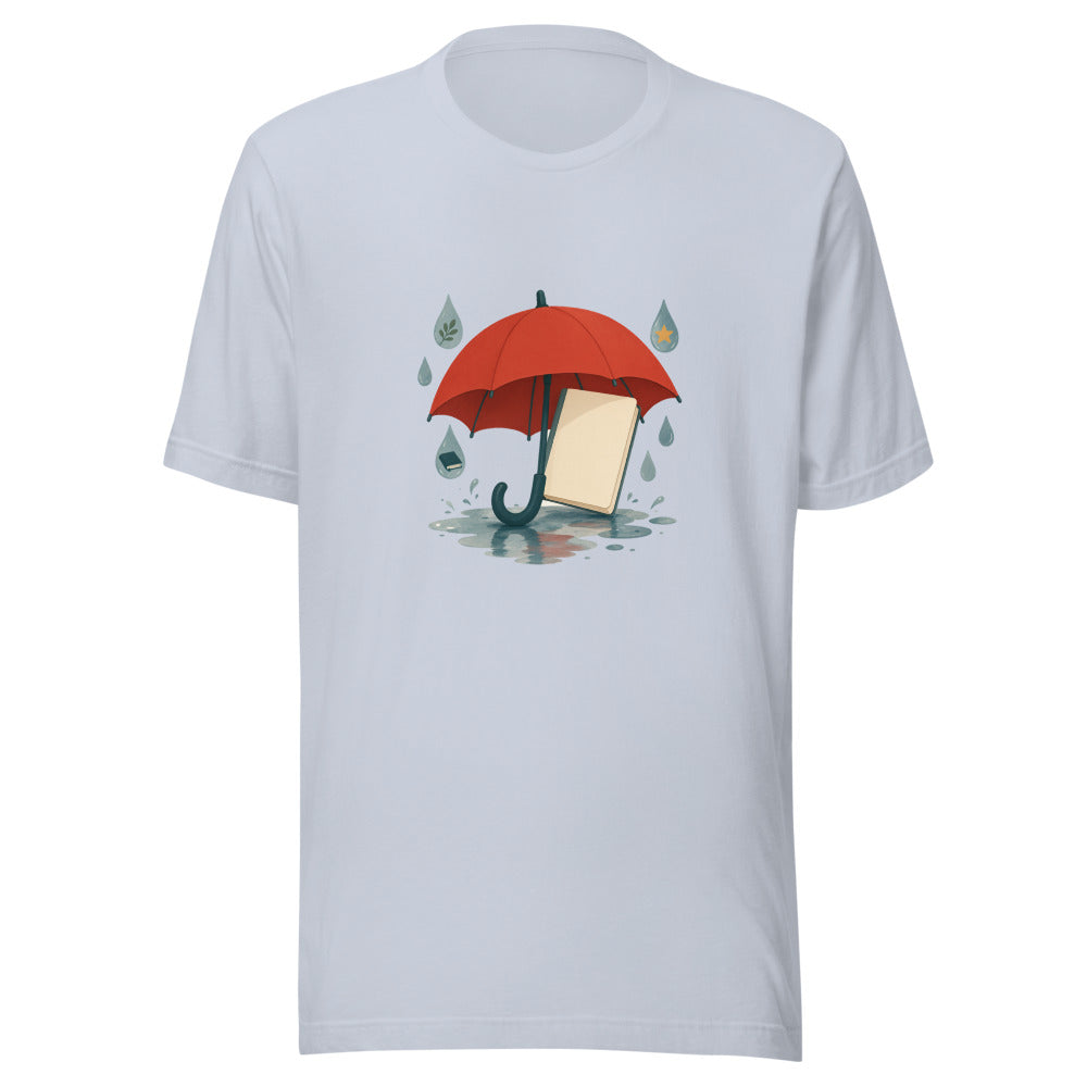Word Umbrella Unisex T-Shirt, Roots & Talks - Light Blue