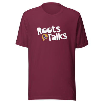 Roots & Talks Logo Unisex T-Shirt - Maroon