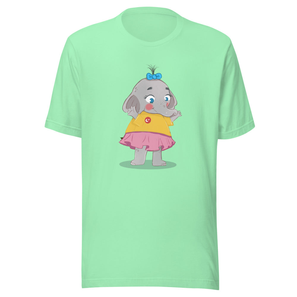 Filiz Elephant Unisex T-Shirt, Roots & Talks - Mint