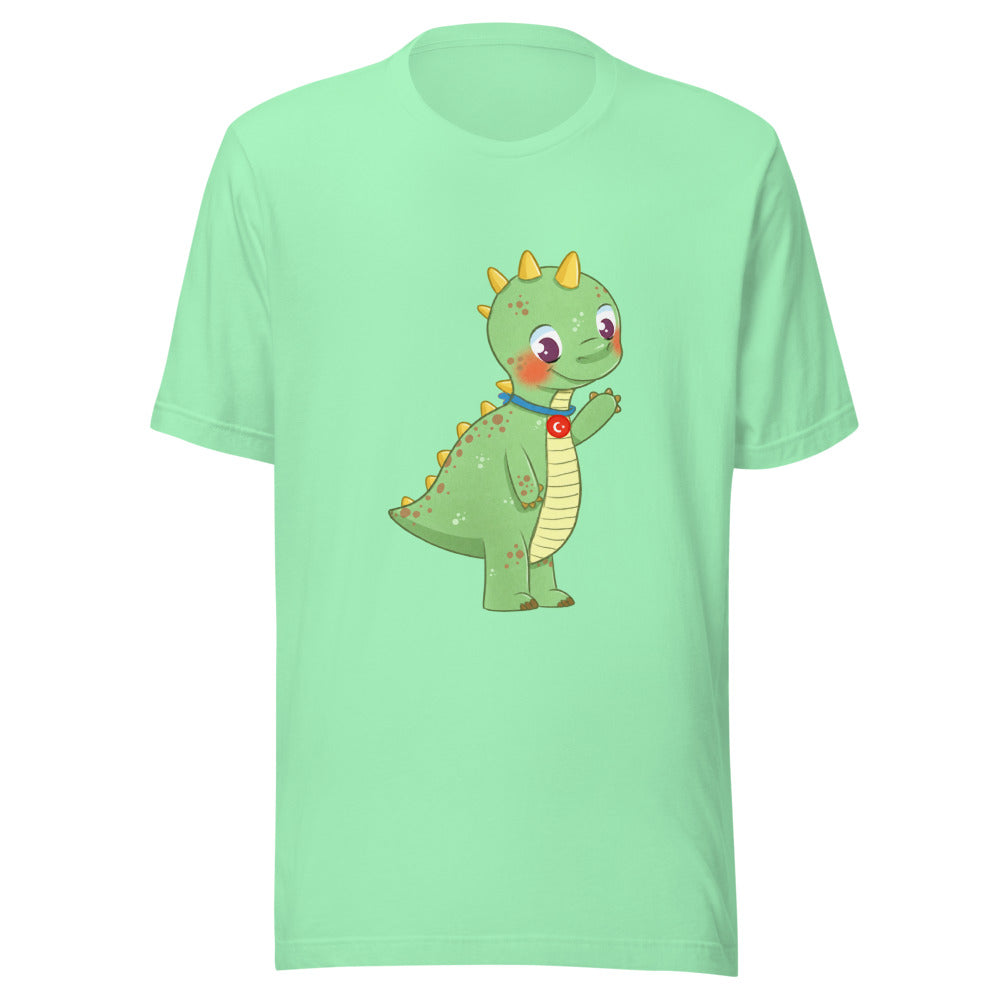 Dino Dinosaur Unisex T-Shirt, Roots & Talks - Mint