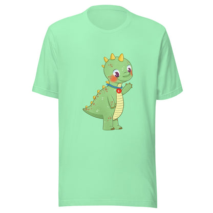 Dino Dinosaur Unisex T-Shirt, Roots & Talks - Mint