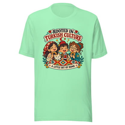 Rooted in Turkish Culture Unisex T-Shirt, Roots & Talks - Mint