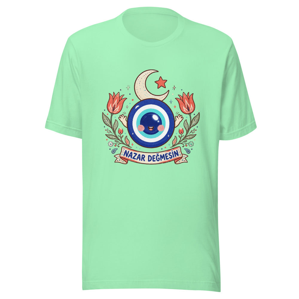 Nazar Değmesin Unisex T-Shirt, Roots & Talks - Mint
