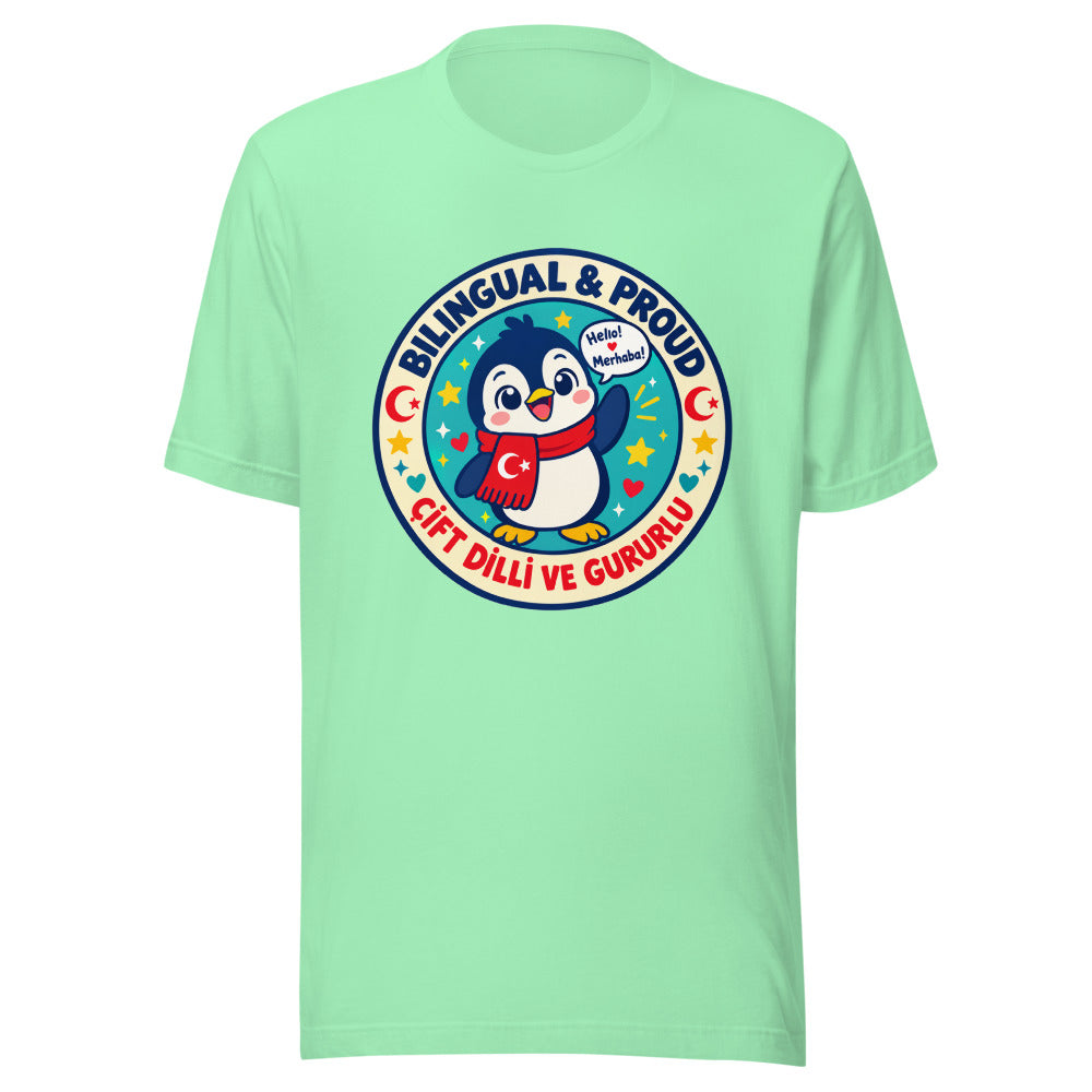 Bilingual & Proud Unisex T-Shirt, Roots & Talks - Mint