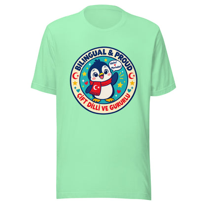 Bilingual & Proud Unisex T-Shirt, Roots & Talks - Mint