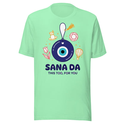 Sana Da Unisex T-Shirt, Roots & Talks - Mint