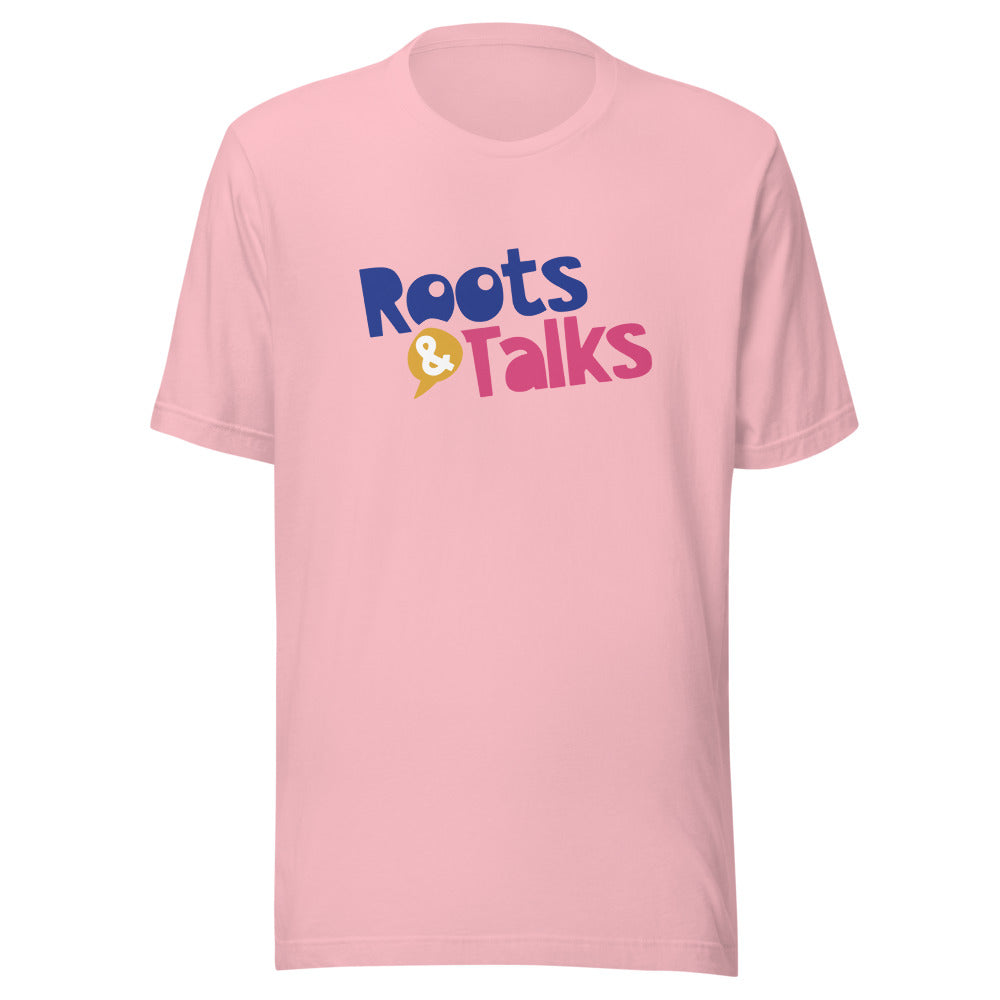 Roots & Talks Logo Unisex T-Shirt - Pink