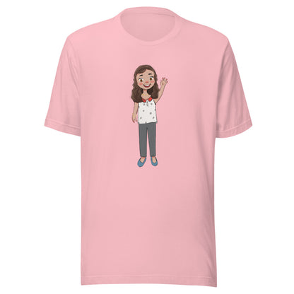 Defne Character Unisex T-Shirt, Roots & Talks - Pink