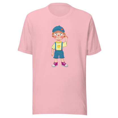 Giray Character Unisex T-Shirt, Roots & Talks - Pink