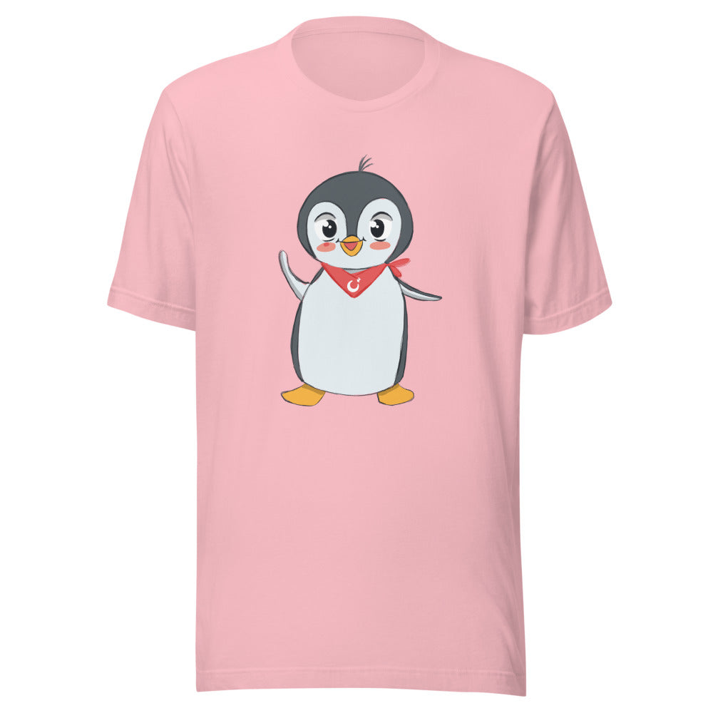 Pingucan Penguin Unisex T-Shirt, Roots & Talks - Pink