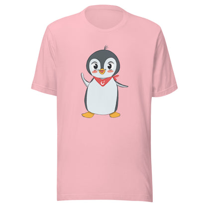 Pingucan Penguin Unisex T-Shirt, Roots & Talks - Pink