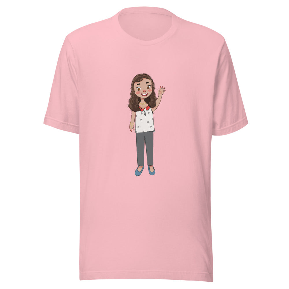 Defne Character Unisex T-Shirt, Roots & Talks - Pink