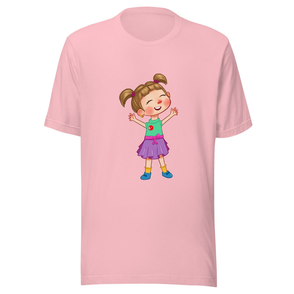 Ela Character Unisex T-Shirt, Roots & Talks - Pink