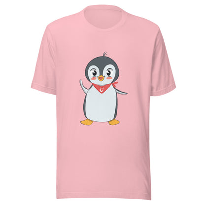 Pingucan Penguin Unisex T-Shirt, Roots & Talks - Pink